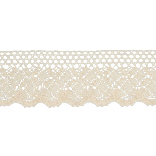 1.75" Ivory Scalloped Crochet Lace Trim by Celebrate It®